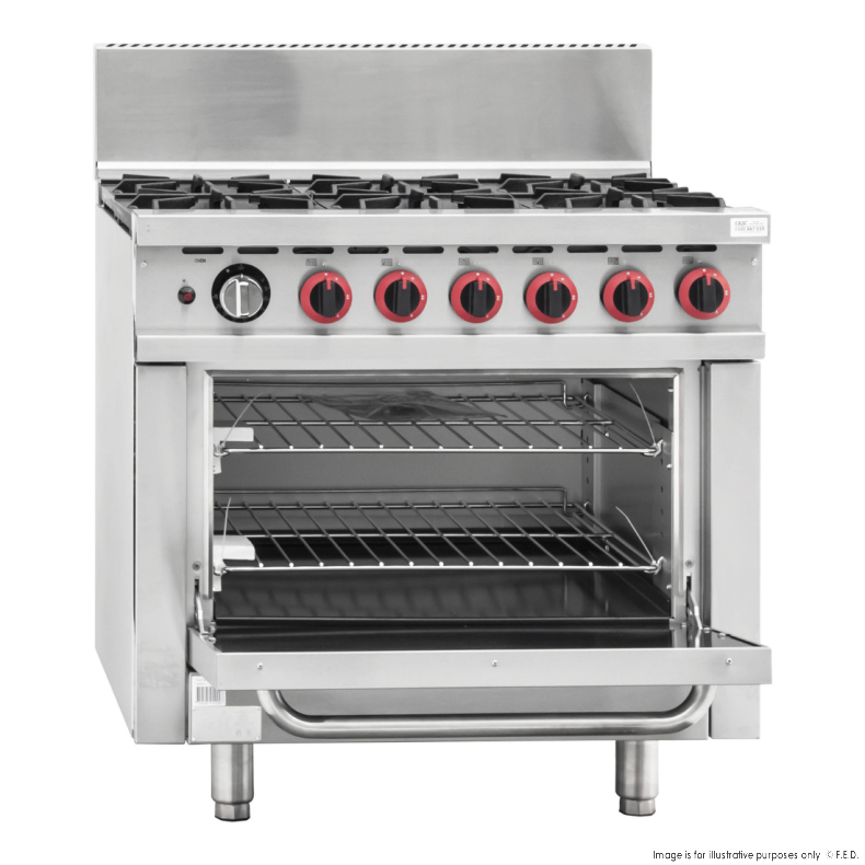Gasmax 6 Burner With Oven Flame Failure GBS6TSLPG - Catering Sale