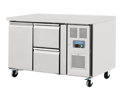 FED/GD873-A/Polar U-Series Double Drawer Counter Fridge 282Ltr/108kg D700xW1360xH850