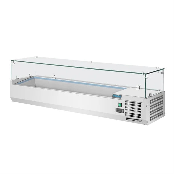 Polar G-Series Countertop Prep Fridge 5x 1/3GN & 1x 1/2GN - 150W. Capacity: 5x 1/3 + 1 x 1/2GN. R600a