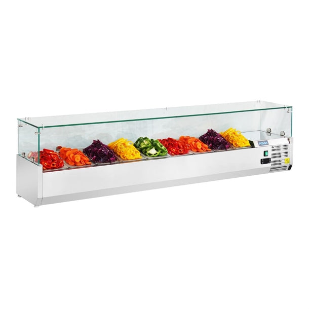 Polar G-Series Countertop Prep Fridge 9x 1/3GN - 230W. Capacity: 9x 1/3GN. R600a