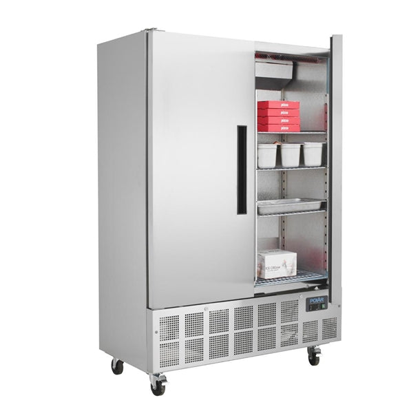 Polar G-Series Double Door Slimline Freezer 960Ltr - 700W. Total usable capacity: 671 Ltr. R290