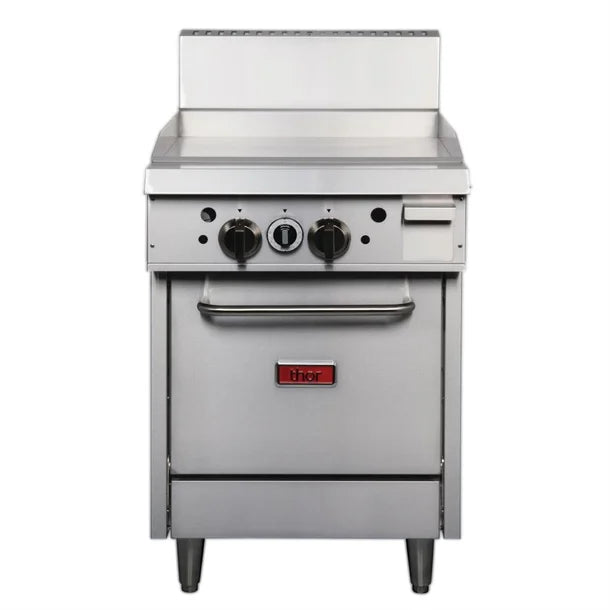 Thor Gas Oven Range with Griddle Plate TR-0-G24F-Natural Gas - Catering Sale