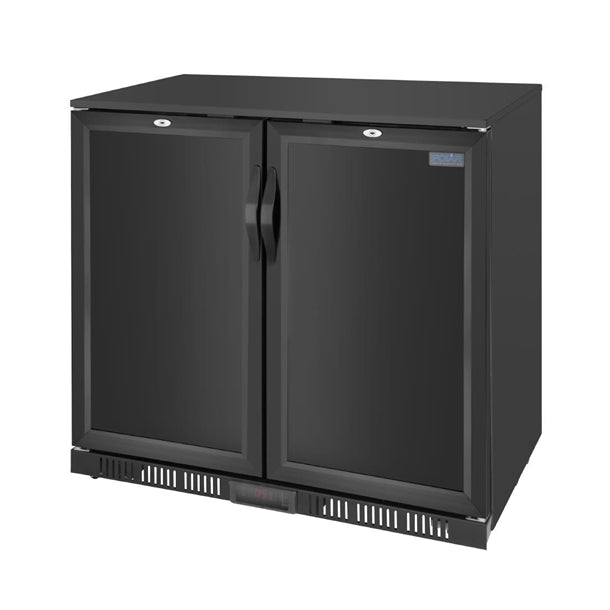 Polar G-series 850mm Double Door Back Bar Cooler Solid Door 198 Ltr - Height: 850mm. 230W. R600a