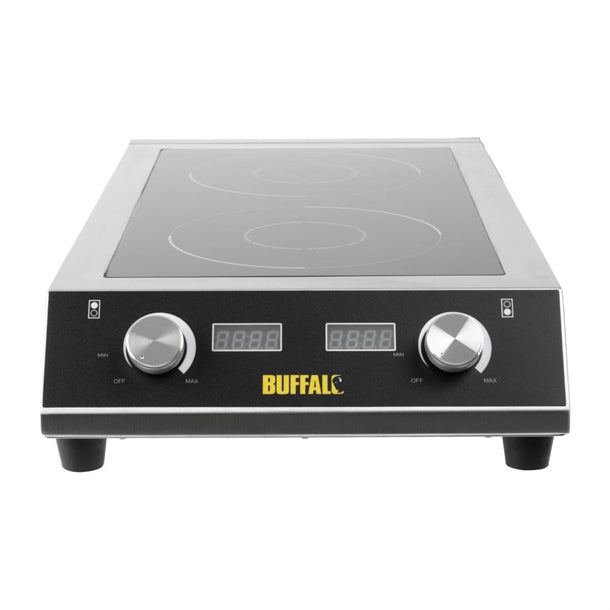Apuro Heavy Duty Double Induction Hob 7kW - 7kW. Twin zone. Hardwired