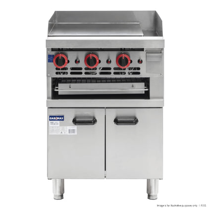 GasMax GGS-24 Gas Griddle and Gas Toaster with Cabinet