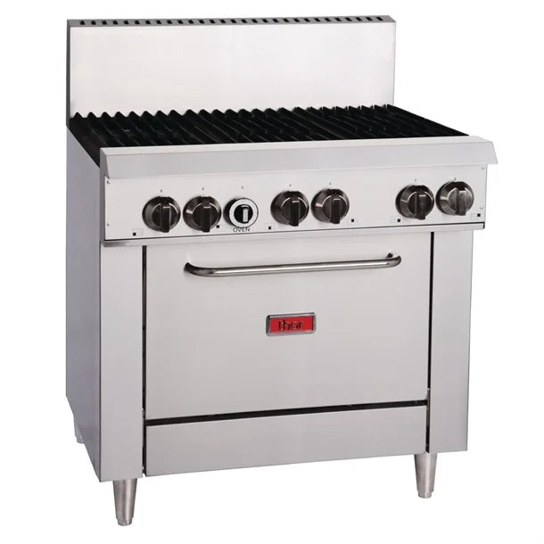 Thor 6 Burner Gas Oven Range TR-6F - Natural Gas - Catering Sale