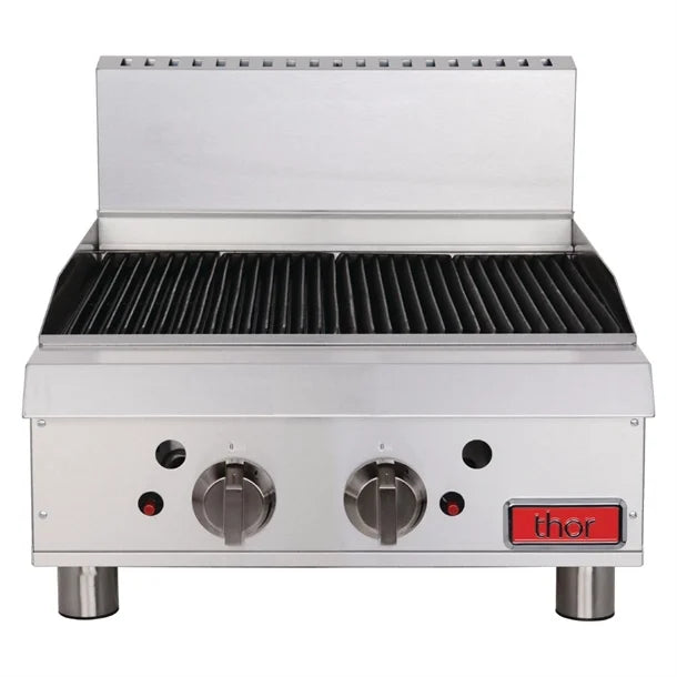 Thor 2 Burner Gas Char Grill - Natural Gas - Catering Sale