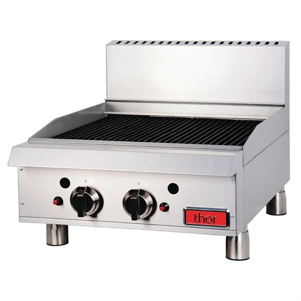 Thor 2 Burner Gas Char Grill - Natural Gas - Catering Sale