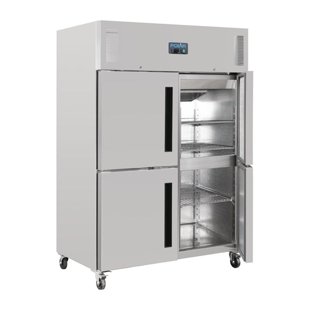 Polar G-Series Gastro Freezer 4 Door Stable Upright 1200Ltr - 700W. Total usable capacity: 770 Ltr. R290