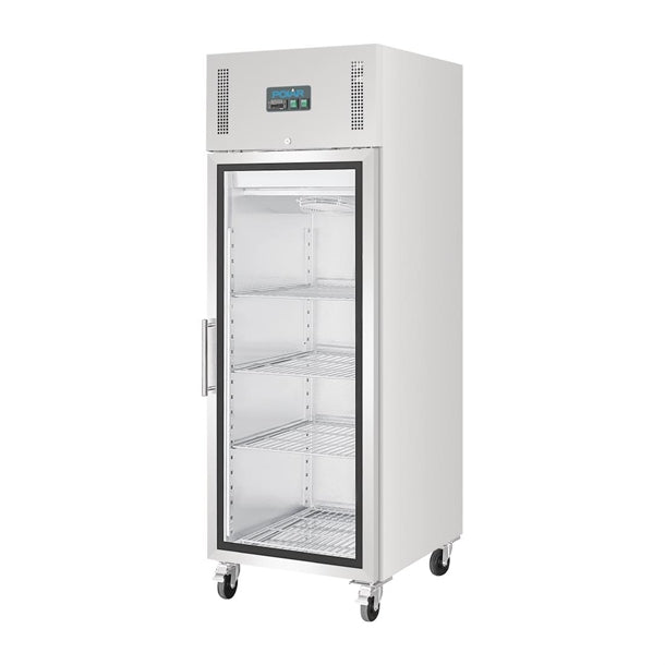 Polar G-Series Gastro Display Glass Door Fridge 600Ltr - Stainless Steel - 300W. Total usable capacity: 376 Ltr. R600a