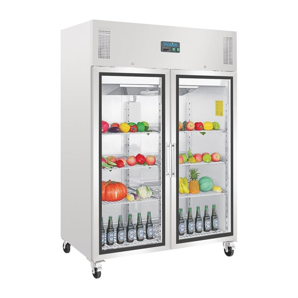 Polar G-Series Gastro Display Glass Door Fridge 1200Ltr - 600W. Total usable capacity: 770 Ltr. R290