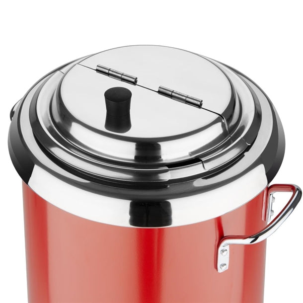 Apuro Red Soup Kettle 5.7Ltr with Lid