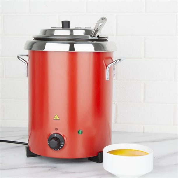 Apuro Red Soup Kettle 5.7Ltr Side View