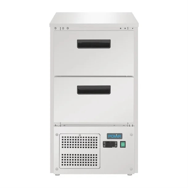 Polar G-Series Counter Fridge with 2 GN Drawers 65Ltr - 100W. 2x GN drawers. Capacity: 65Ltr