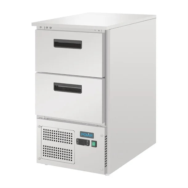 Polar G-Series Counter Fridge with 2 GN Drawers 65Ltr - 100W. 2x GN drawers. Capacity: 65Ltr