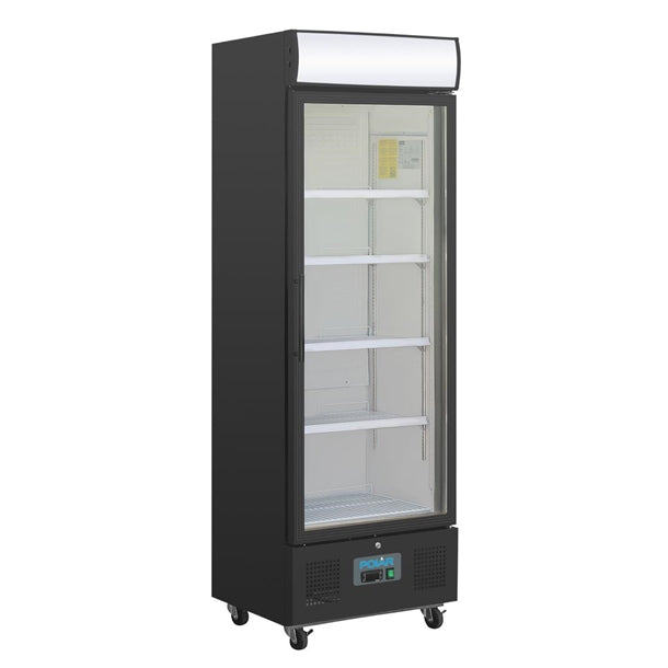 Polar G-Series Upright Display Fridge 368Ltr Black - 340W. Black finish. R600a