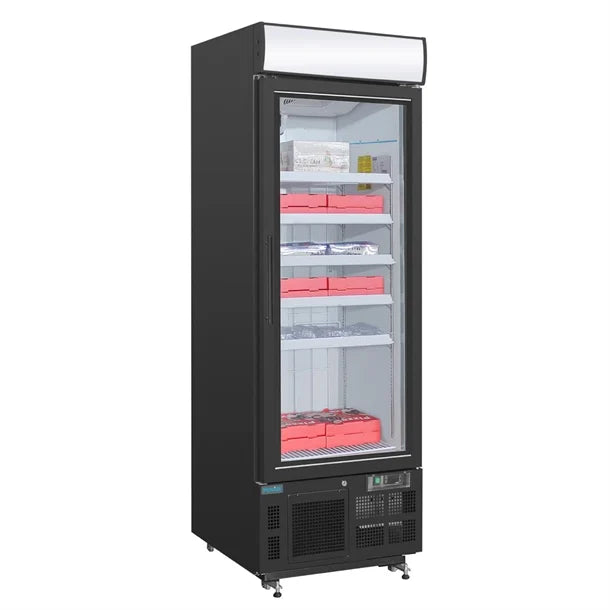 Polar G-Series Upright Display Freezer 412Ltr Black - 1kW. Black finish. R290