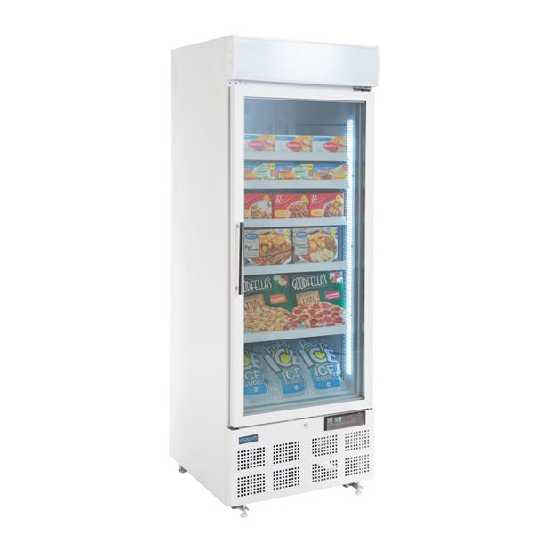 Polar G-Series Upright Display Freezer 412Ltr White - 1kW. White finish. R290