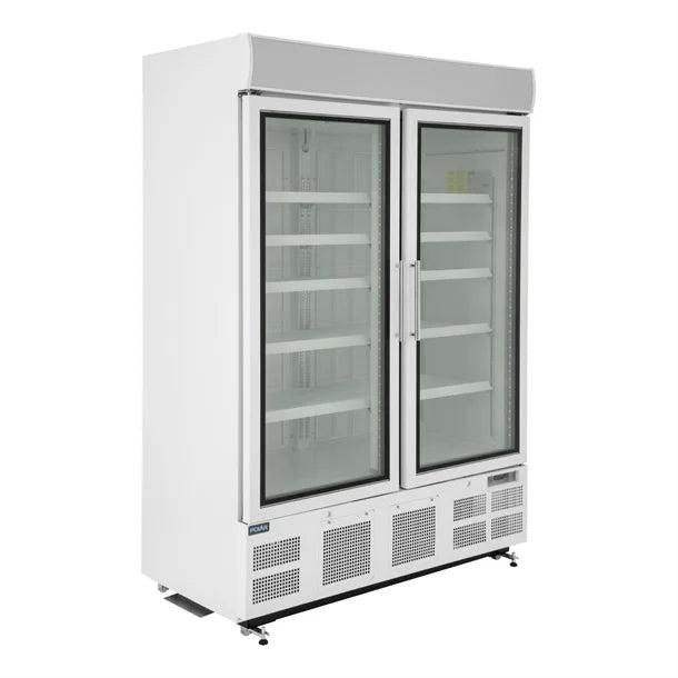 Polar G-Series Upright Display Freezer 920Ltr White - 1.1kW. White finish. R290