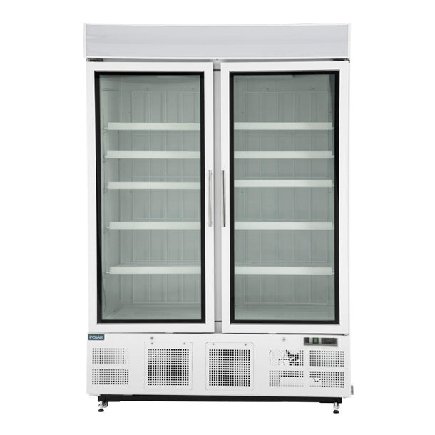 Polar G-Series Upright Display Freezer 920Ltr White - 1.1kW. White finish. R290