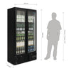 Polar GJ449-A G-Series Upright Back Bar Cooler with Hinged Doors 490L
