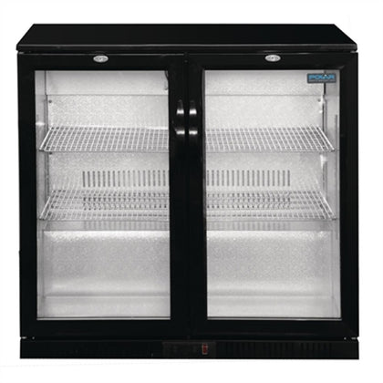 Polar GL002-A G-Series Back Bar Cooler with 2 Hinged Doors 208L