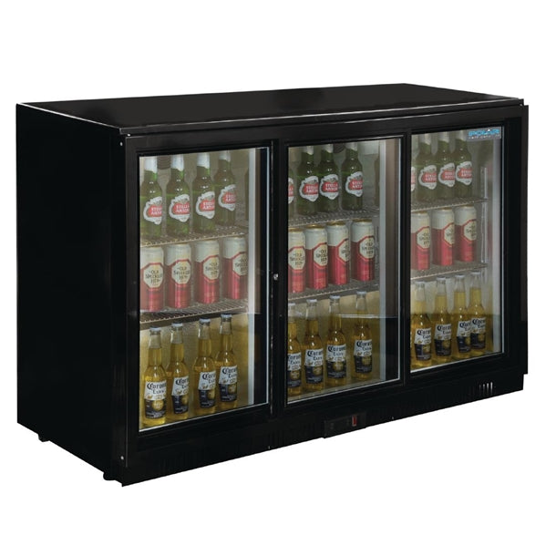 Polar G-Series Back Bar Cooler with Sliding Doors 330Ltr - 350W. Sliding doors. R600a