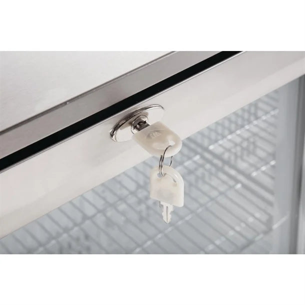 Polar GL007-A Single Door Bar Display Cooler Stainless Steel Single Hinged Door 138L