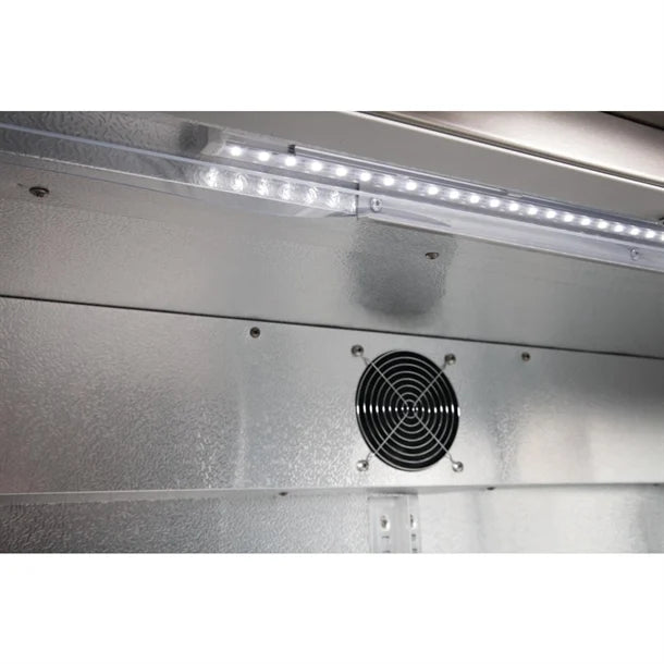 Polar GL008-A Double Door Bar Display Coolers Stainless Steel Double Hinged Doors 208L