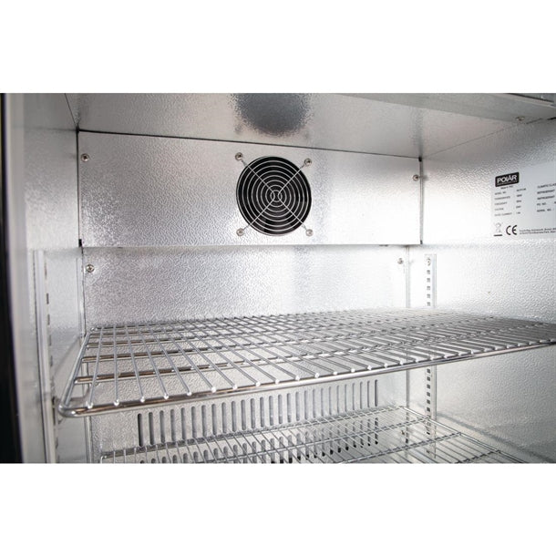 Polar G-Series Back Bar Cooler with Hinged Door 128Ltr - 180W. Hinged door. R600a