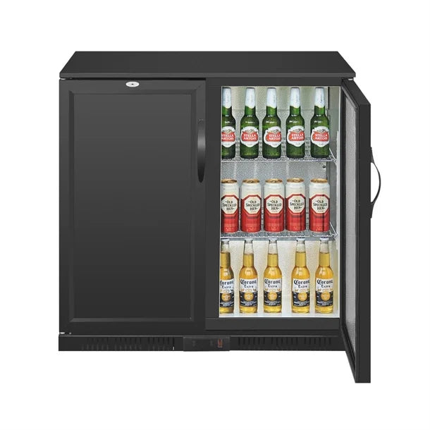 Polar G-Series Back Bar Cooler with Solid Doors 208Ltr - 230W. Hinged doors. R600a