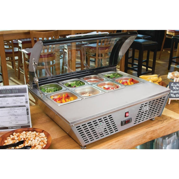Polar G-Series Energy Efficient Countertop Prep Fridge 4x GN 1/3 - 105W. Width: 767mm. Capacity: 4x 1/3 GN Pans (sold separately)