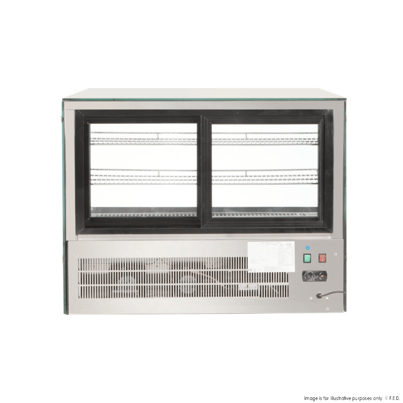 Bonvue Counter top square glass cold food display - GN-900RT