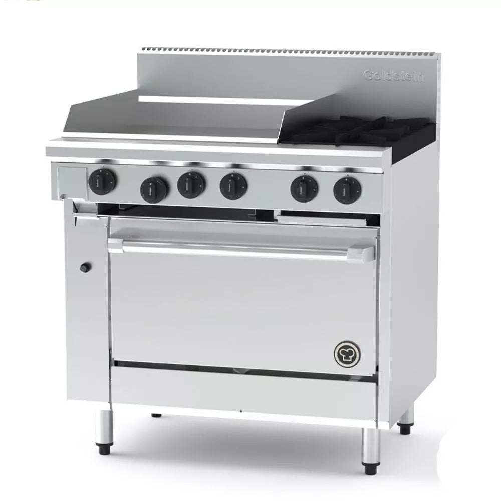 Goldstein PFC24G228-X - 2 Burners with 610mm Griddle & 700mm Convection Oven Gas