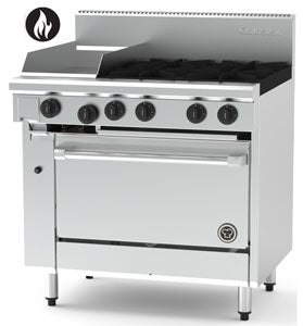 Goldstein PF12Q428FF-X - 4 Burners with 305mm Chargrill & 700mm Fan Forced Gas Oven