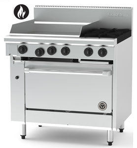 Goldstein PF24Q228E-X - 2 Burners with 610mm Chargrill & 700mm Electric Static Oven