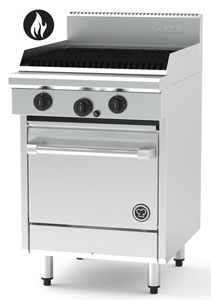 Goldstein PF24Q20-X - 600mm Chargrill with 500mm Gas Static Oven