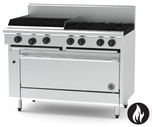 Goldstein PF24Q440E-X - 4 Burners with 610mm Chargrill & 1005mm Electric Static Oven