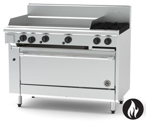 Goldstein PFC36G240E-X - 2 Burners with 914mm Griddle & 1005mm Convection Oven Electric