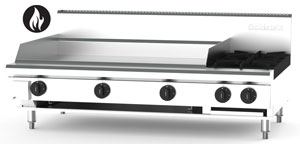 Goldstein PFB36G2-X - 2 Burner and 914mm Griddle Gas Cooktop