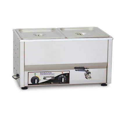 Roband BM2T Counter Top Bain Marie - 2 x 1/2 size pan with Thermostat Control (pans not included)