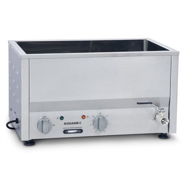 Roband BM2A Counter Top Bain Marie - 2 x 1/2 size 100 mm pans & lids