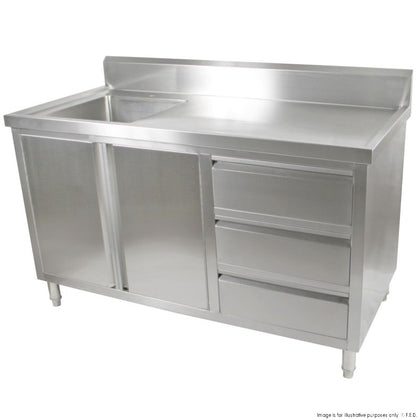 FED SC-7-1200L-H CABINET WITH LEFT SINK