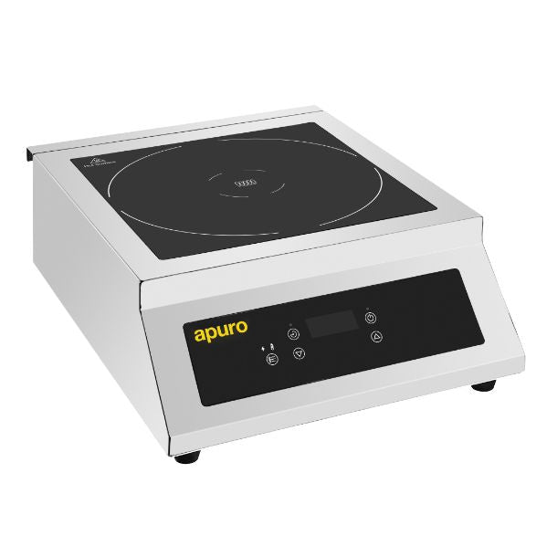 Apuro Heavy Duty Induction Hob 5kW - 5kW. For pans up to 320mm. Hardwired