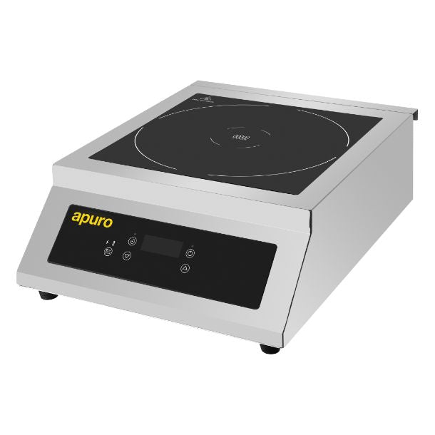 Apuro Heavy Duty Induction Hob 5kW - 5kW. For pans up to 320mm. Hardwired