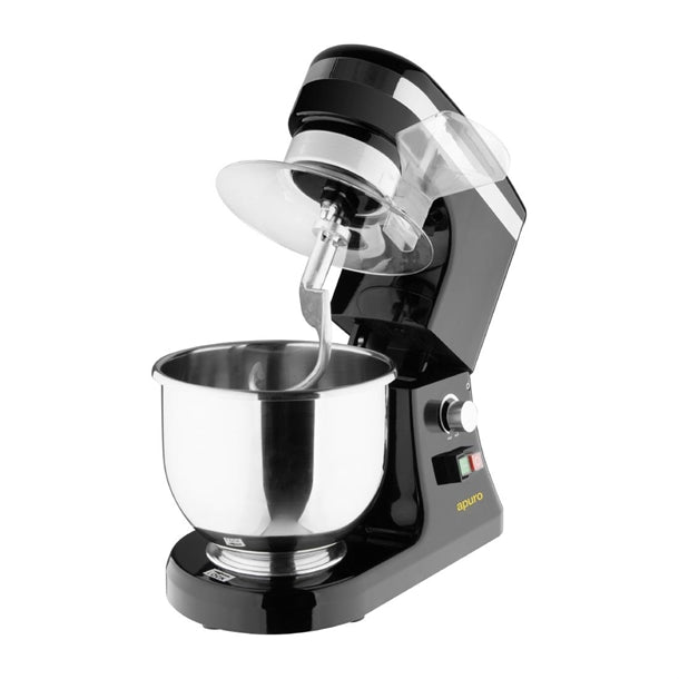 Apuro Planetary Mixer 5Ltr - Capacity: 5Ltr / 1.6kg dough. Includes 3 attachments