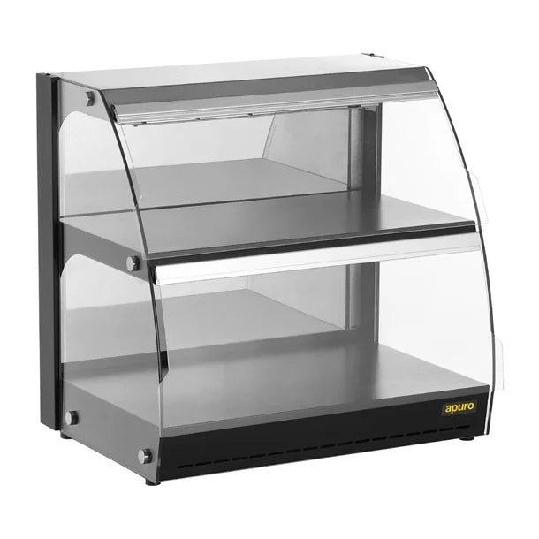 Apuro Self-Serve Heated Display Unit with Hinged Doors - 560W. Width: 655mm