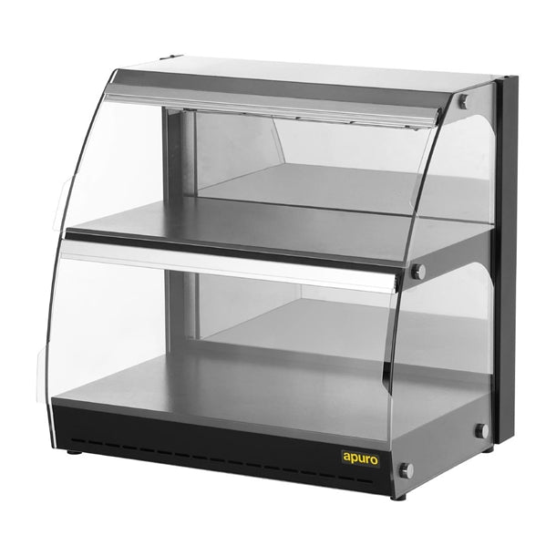 Apuro Self-Serve Heated Display Unit with Hinged Doors - 560W. Width: 655mm