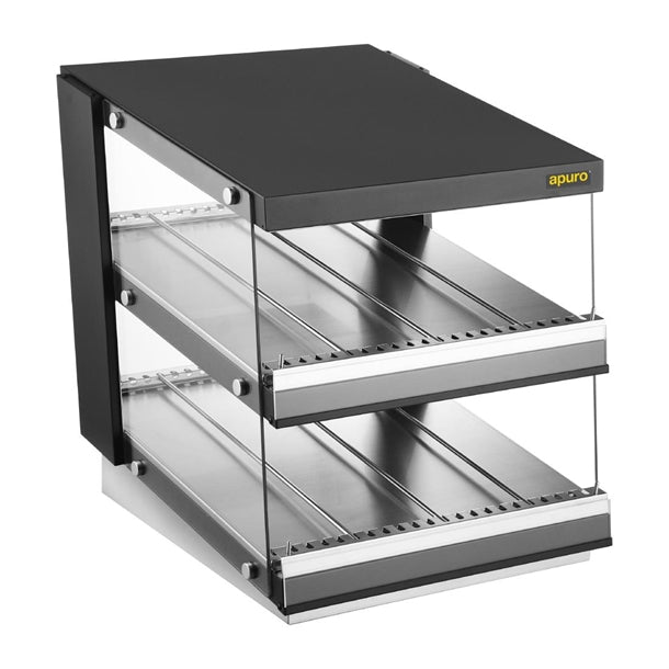 Apuro Sloped Chute Food Warmer 2 Shelf - 980W. 2 Shelves. Width: 600mm
