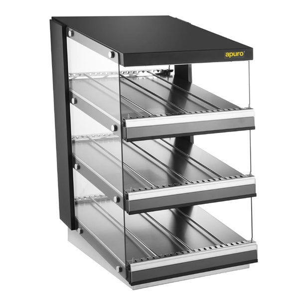 Apuro Sloped Chute Food Warmer 3 Shelf - 1.5kW. 3 Shelves. Width: 600mm